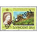 ST VINCENT, 25th anniversary of coronation. Durham Cathedral, yellow 1978, $1.25