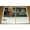 1960 GM 2-pg Ad w/ Cadillac Coupe de Ville Car ...