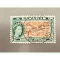 Bahamas QEII 1954 2d Brown & Myrtle Green Used ...