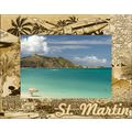 St. Martin Laser Engraved Wood Picture Frame La...