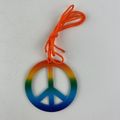 PEACE Sign - Psychedelic Tye Tie Dye Necklace