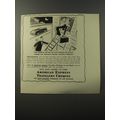 1953 American Express Travelers Cheques Ad - Cartoon by Syd Hoff