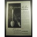 1933 Gorham Sterling Ad - The new sterling Rose...