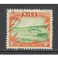 NIUE 1950 6d USED SG118 118 SG USED STEAMER ALO...