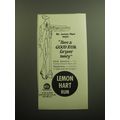1957 Lemon Hart Rum Ad - art by Ronald Searle - Mr. Lemon Hart