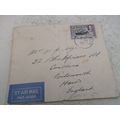 Ceylon - 1937 - 50 cent stamp - on envelope wit...