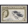Ascension Island QEII 1956 7d Black Deep Olive ...