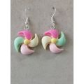Handmade Colourful Windmill Earrings