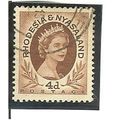 Rhodesia & Nyasaland 1954 4d Red Brown Used 2 S...