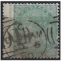 1856 SG73 1/- Pale Green Watermark Emblems Good...