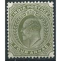 India 1903 SG128 4a Olive Mounted Mint . . ..