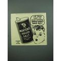 1940 Morton's Iodized Salt Ad - Spout Won't Tea...