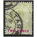 Gibraltar 1905 SG58 2d Grey-Green & Carmine Goo...