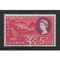 KENYA UGANDA TANGANYIKA 1960 SG 196 5s ROSE RED...