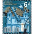 MALTA, French occupation, Mdina cathedral, blue...