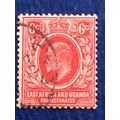 East Africa & Uganda KEVII 1907 6c Red Used SG ...