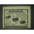 1954 Comet Metal Models Ad - Weapons Carrier, Medium Tank, Heavy Tank
