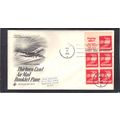 FDC Art Craft C79a 13c Winged Letter Pane/6 (Ca...