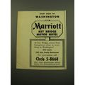 1959 Marriott Key Bridge Motor Hotel Ad - Stop Sign in Washington