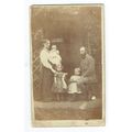 Victorian cdv photo couple & three infants unst...