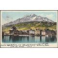 Bahnhof und Pilatus, Luzern, 1904 - Preis Karte AK