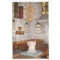 The Norman Font Brecon Cathedral Postcard Wales R4047