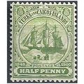 Turks & Caicos 1905 SG110 1/2d Green Mounted.Mint