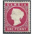 Gambia 1887 SG23 1d Crimson Mounted Mint.