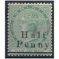 Dominica 1886 SG17 1/2d on 6d Green Mounted Min...