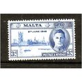 MALTA 1946 VICTORY SG 233 3d BLUE U/M MINT