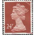 GB, Queen Elizabeth Machin, terracotta 1989, 24p