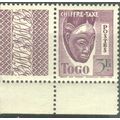 Togo 1942 - 3fr violet/green - Mask - without I...