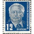 DDR, State President Wilhelm Pieck, ultramarine 1950, 12pf, #2