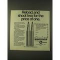 1979 Omark CCI Speer RCBS Handloading Ad - Reload, and shoot two for the price
