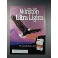 1991 Winston Ultra Lights Cigarette Ad!