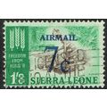 Sierra Leone 1964 Air 7c on 1/3d Sepia and Emer...
