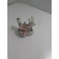 3 inch china fiquirine with 2 white doves and p...