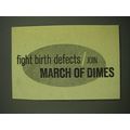 1968 March of Dimes Ad - Fight birth defects / join March of Dimes
