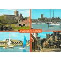 Christchurch Multiview Postcard posted 1985 crease