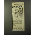 1954 Jaeger Cable-Stitch and English Pullover Sweaters Advertisement