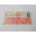 LLOYDS CHEQUE USED 7TH APRIL 1951 (13/01)