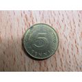 1984d 5 Pfennig Germany Coin