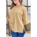Laurel Green Exposed Seam Contrast Texture Patc...