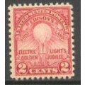 655 2c Edison's First Lamp Barely Clears MNH Q0730