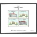 Azores Europa Post Office Buildings MS 1990 MNH...