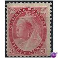 Canada 1898 SG156 3c Rose Carmine Mint No Gum