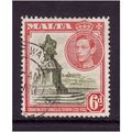 MALTA 1938 SG 225 6d OLIVE GREEN AND SCARLET FI...