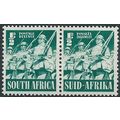 South Africa 1941 SG88 1/2d Green Pair Mounted ...