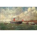 Allan Line SS TUNISIAN Tuck Oilette Postcard (9...