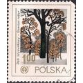 POLAND, TREES, English Oak, brown 1958, 1.00 Zl